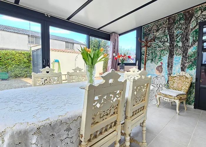 Maison Confortable Avec Veranda Et Jardin, 4 Pers, Animaux Sur Demande - Fr-1-476-88 בית נופש לה פוט-סור-מר